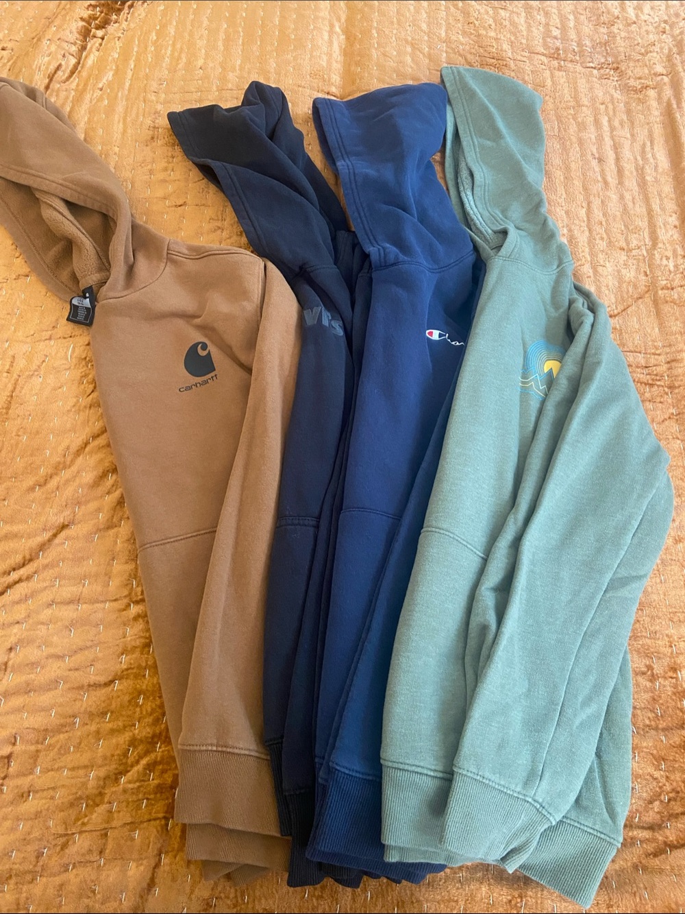 Carhartt, Levi’s, Champion and Cat&Jack Hooded Sweatshirts Bundle